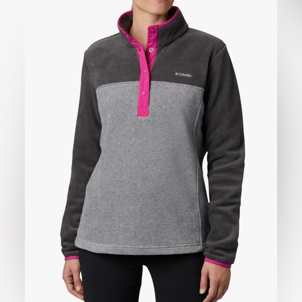 Columbia Black and Red Fleece Pullover